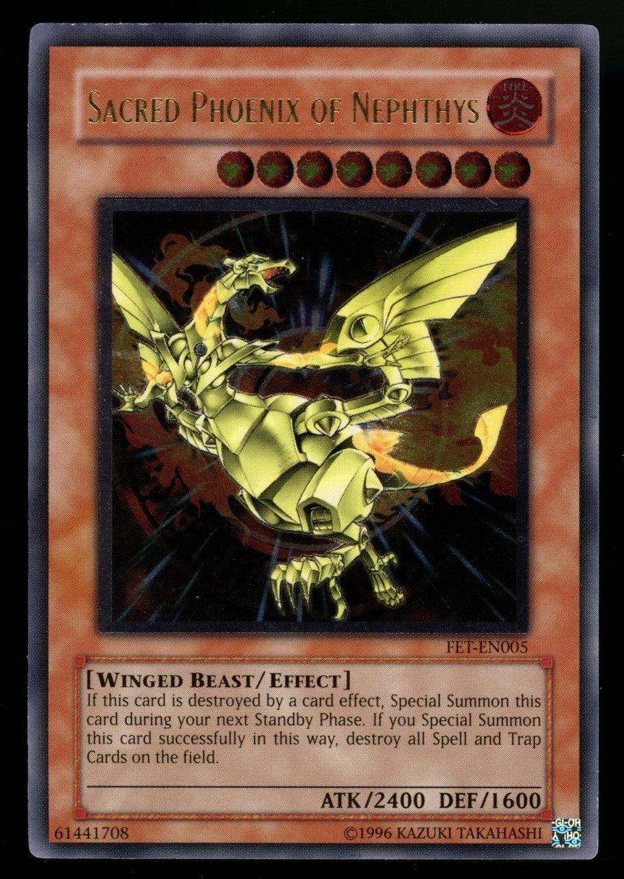 Yugioh Sacred Phoenix of Nephthys Ultimate Rare #FET-EN005