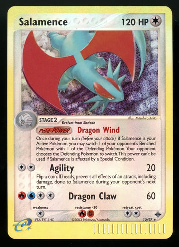 Pokemon Salamence EX Dragon Reverse Holo #10/97