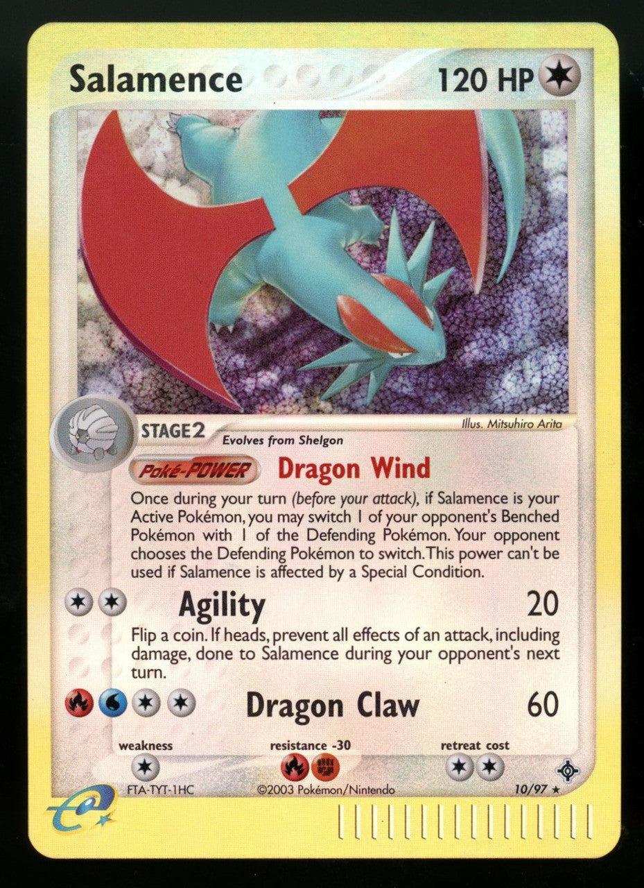 Pokemon Salamence EX Dragon Reverse Holo #10/97