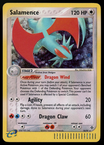 Pokemon Salamence EX Dragon Holo #10/97