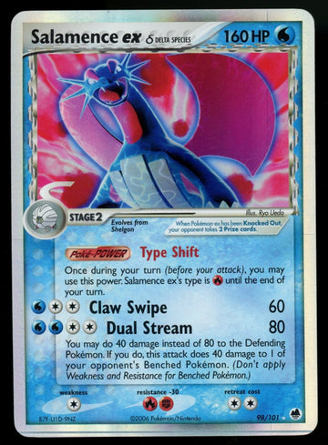 Pokemon Salamence ex Delta Species Dragon Frontiers Holo #98/101