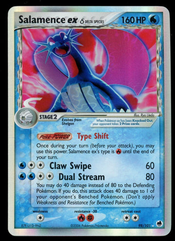 Pokemon Salamence ex Delta Species Dragon Frontiers Holo #98/101 (B)