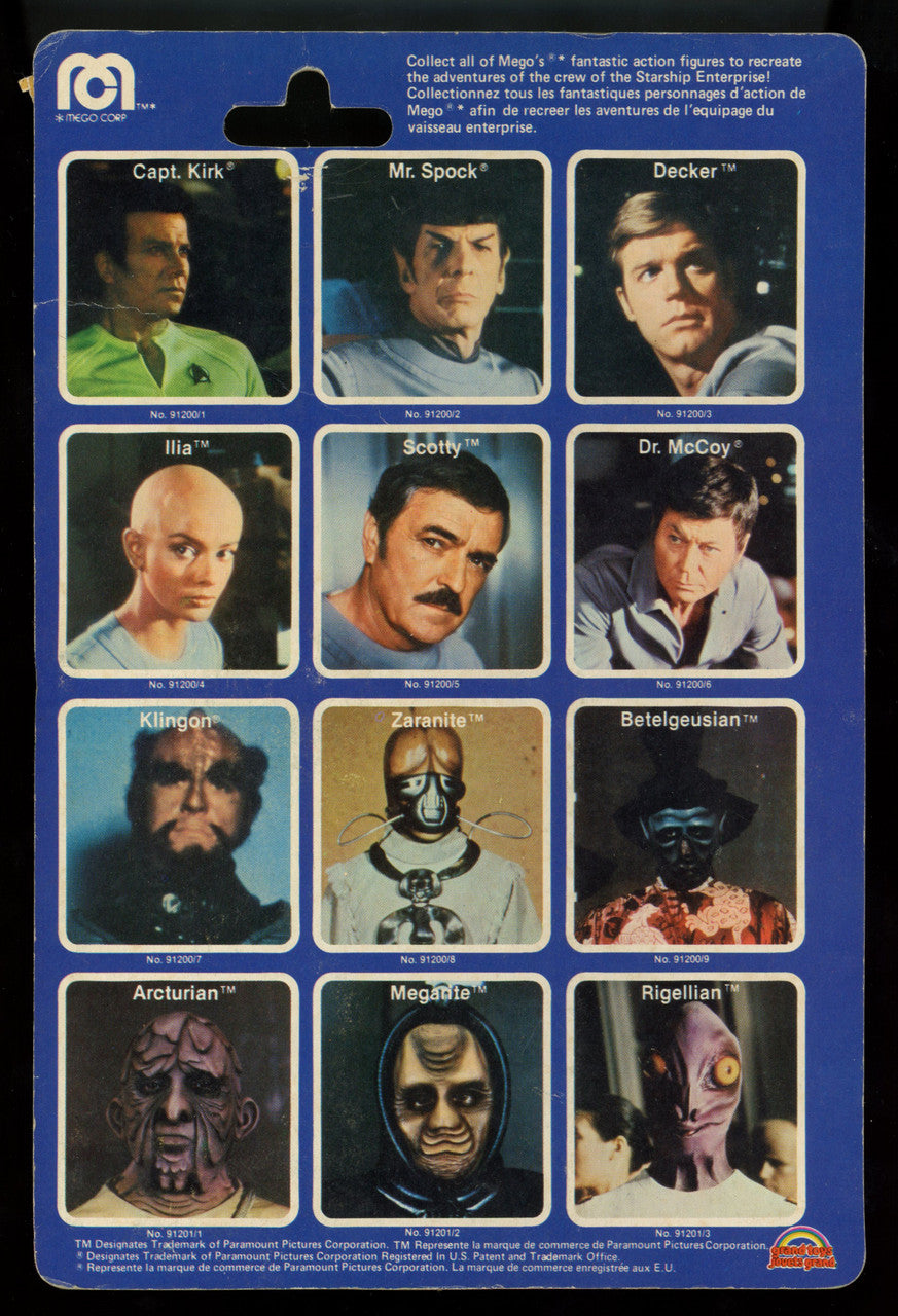 1979 Mego Grand Toys Star Trek Scotty 3-3/4" Figure Rare Canadian Card Sealed