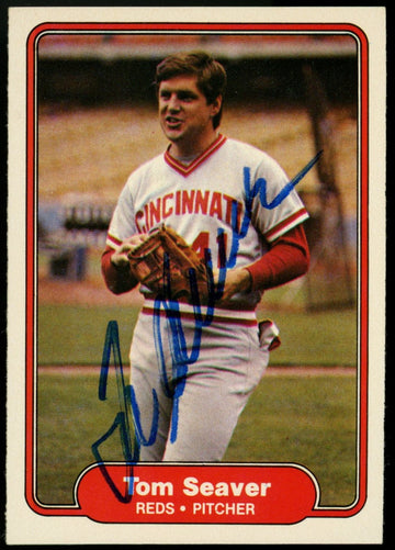 1982 Fleer Tom Seaver Signed Autographed Card #82 JSA