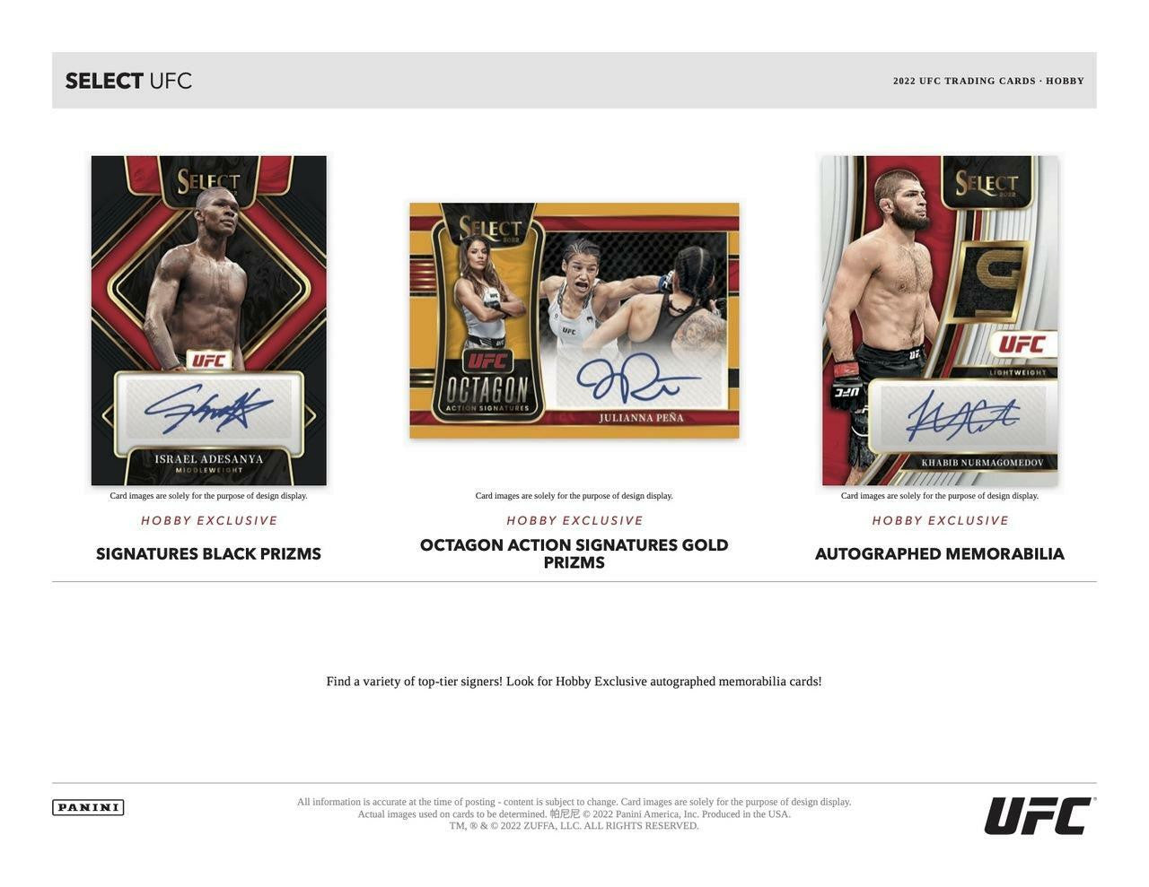 2022 Panini UFC Select Hobby Box