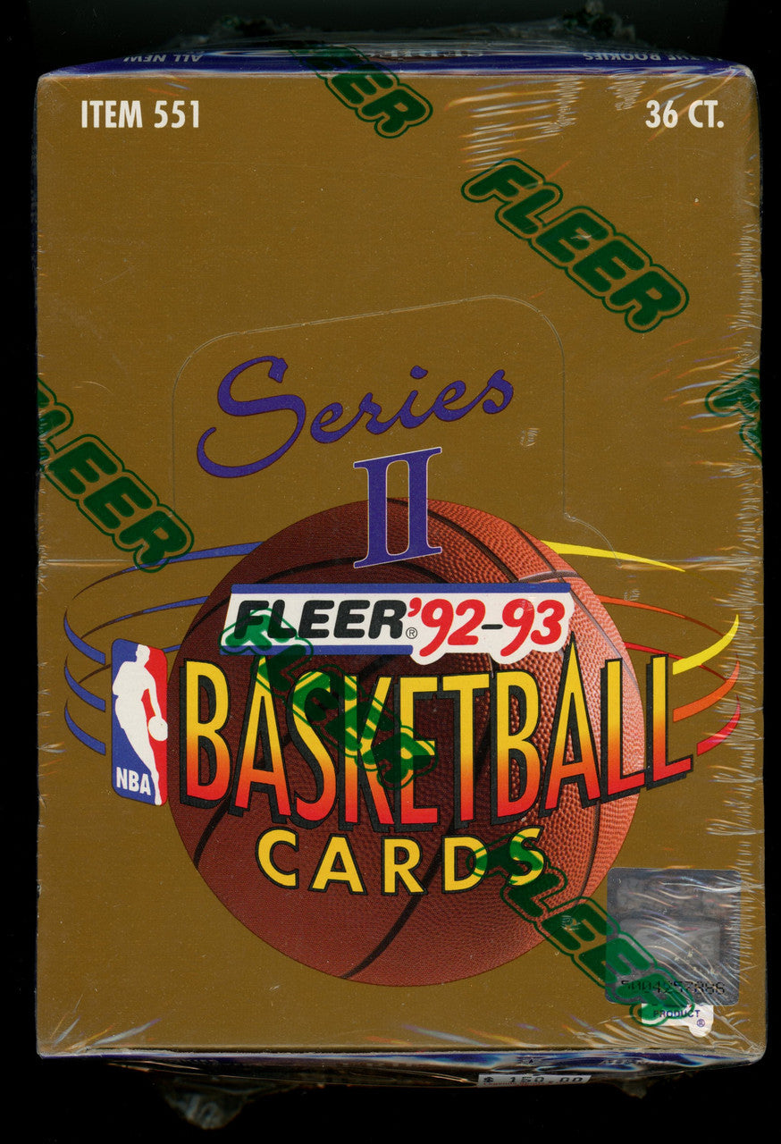1992/93 Fleer Series 2 Basketball Hobby Box Factory Sealed
