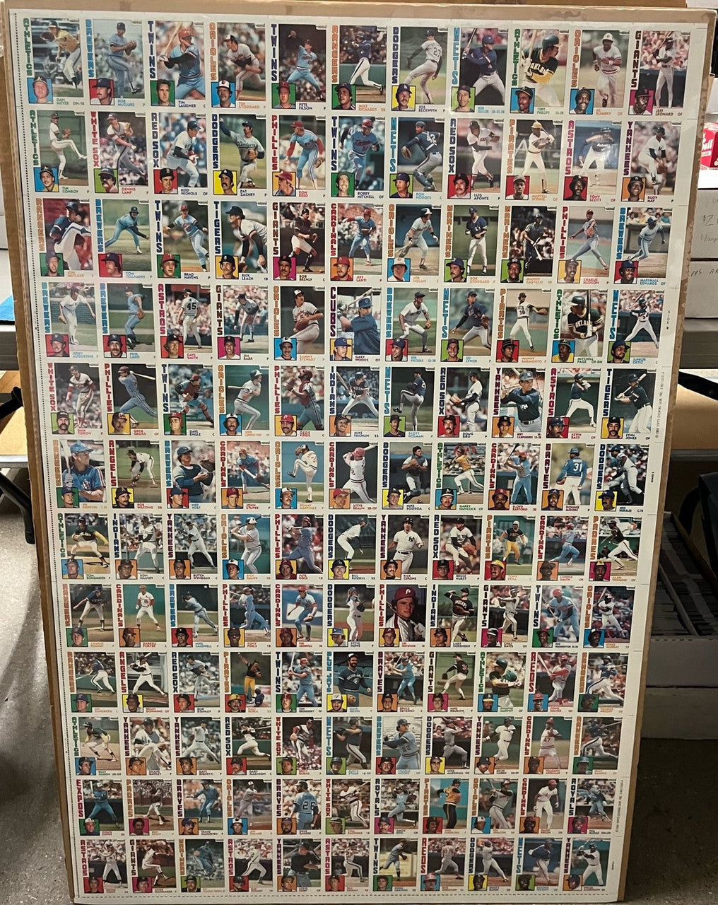 1984 Topps Nestle Baseball Uncut Sheet Complete Set of 6 132 Cards Each