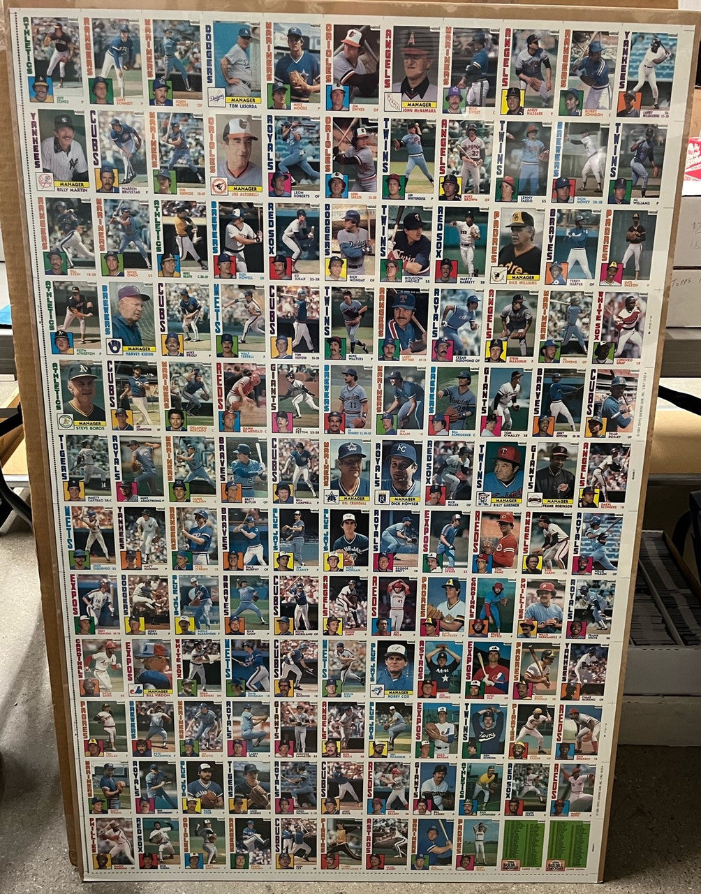 1984 Topps Nestle Baseball Uncut Sheet Complete Set of 6 132 Cards Each