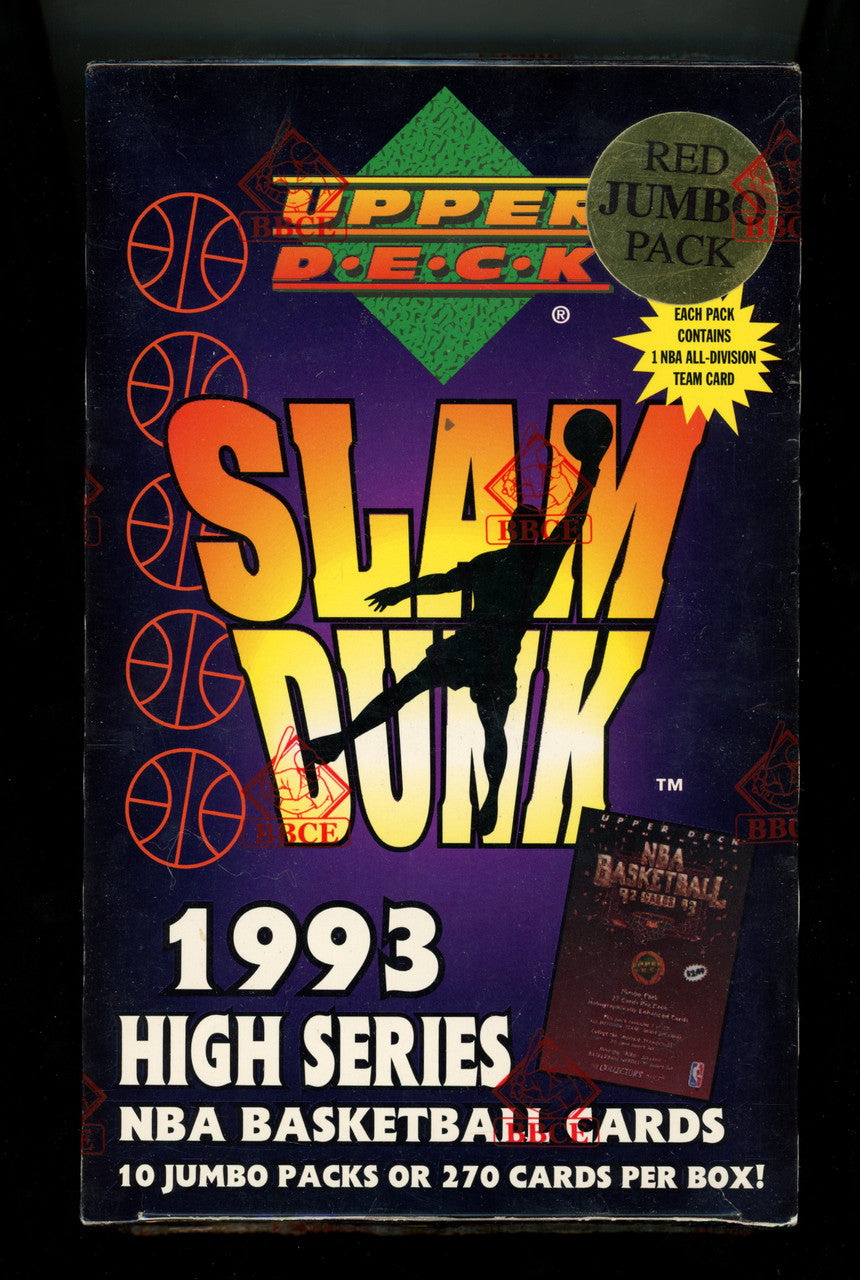 1992/93 Upper Deck High Series Slam Dunk Basketball Box BBCE Wrapped