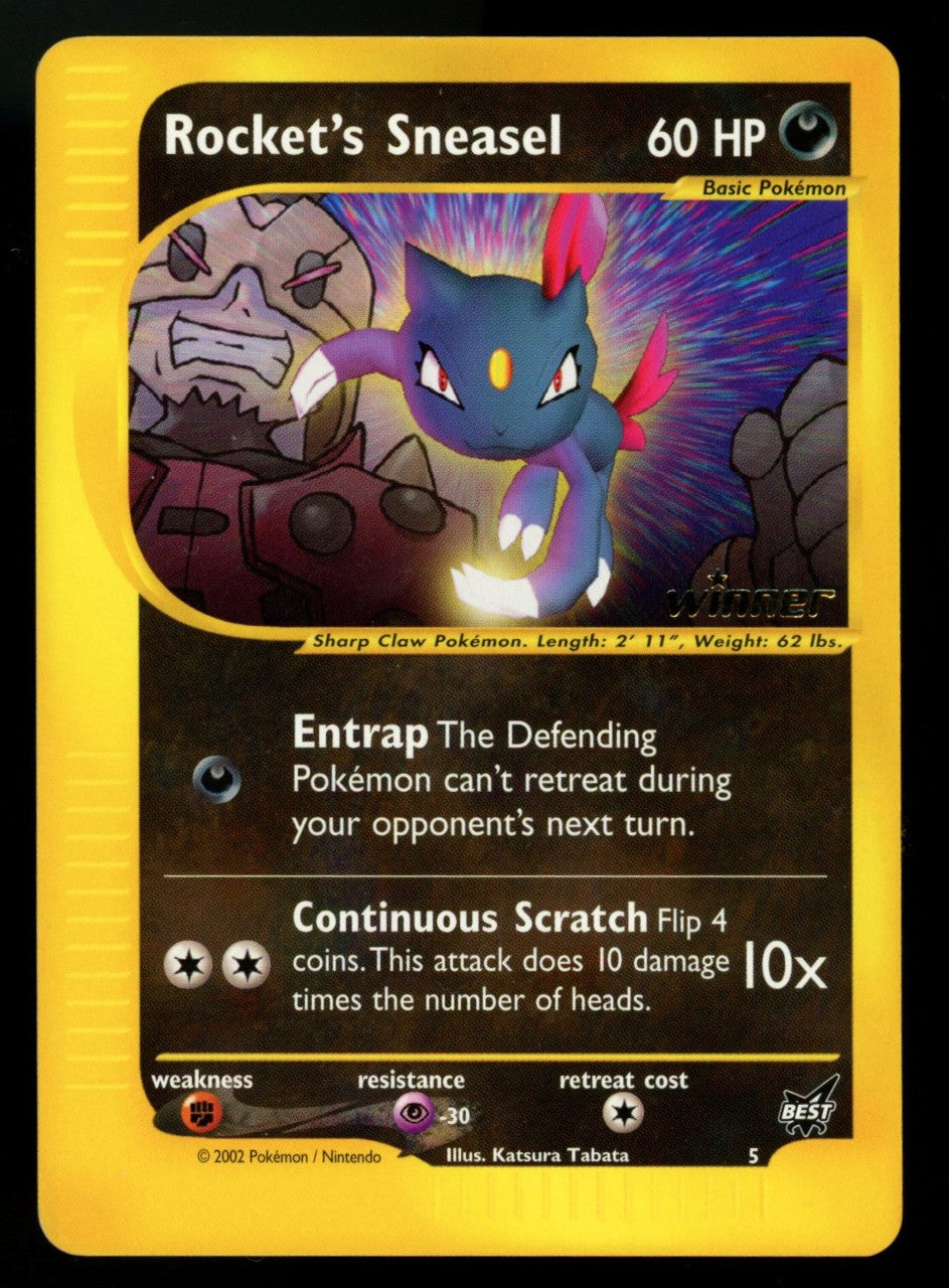 Pokemon Rocket's Sneasel BEST Winner Stamped Promo #5
