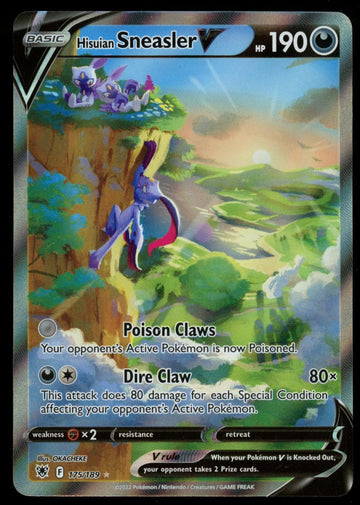 Pokemon Hisuian Sneasler V Astral Radiance Alt Full Art #175/189 (B)