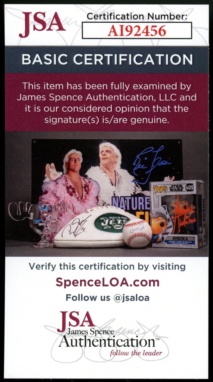 Warren Spahn Signed Autographed Exhibit Card JSA