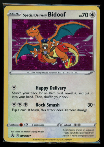 Pokemon Sword & Shield Promo Card Special Delivery Bidoof Sealed Near Mint