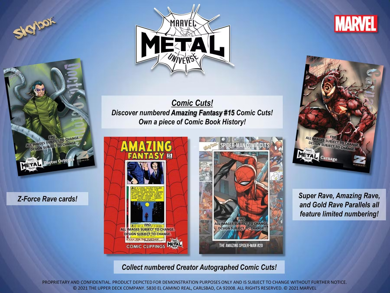 2021 Upper Deck Marvel Metal Spiderman Hobby Box