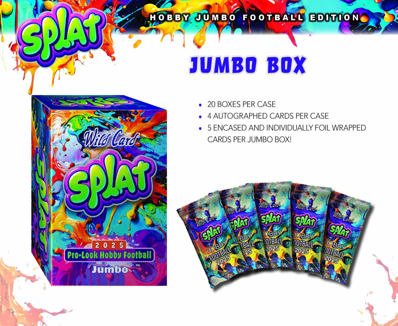2025 Wild Card Splat Pro-Look Football Jumbo Hobby Box