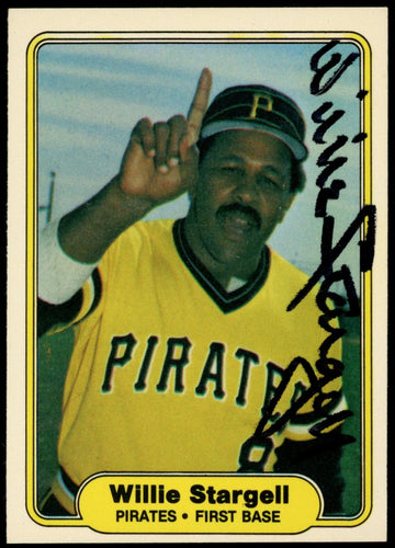 1982 Fleer Willie Stargell Signed Autographed Card #499 JSA