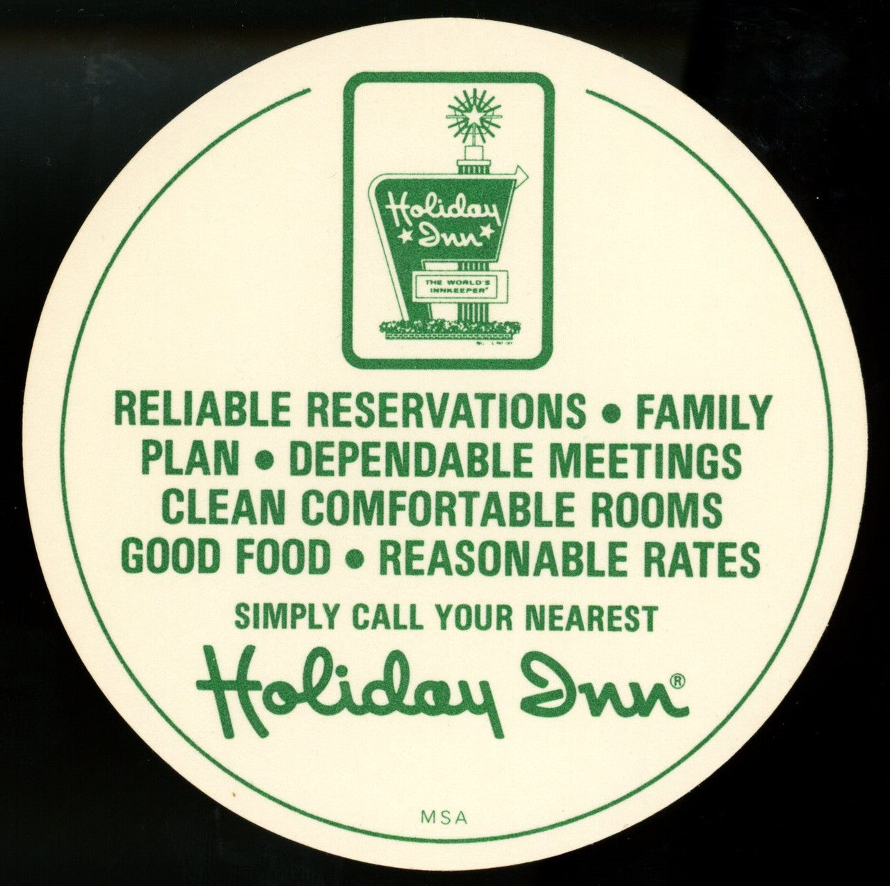 1977 Holiday Inn Rusty Staub MSA Disc