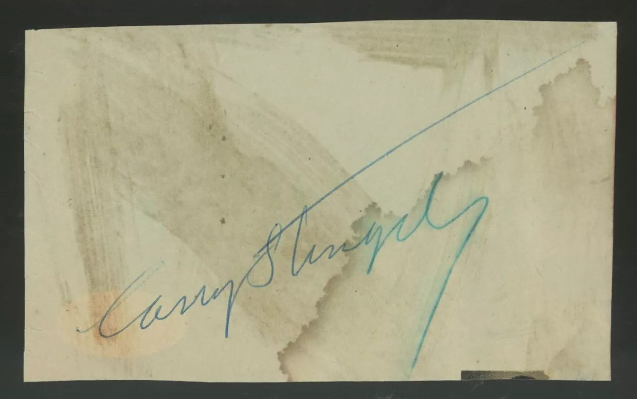 Casey Stengel Signed Autographed Cut JSA