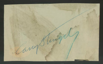 Casey Stengel Signed Autographed Cut JSA