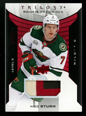 2019/20 Trilogy Nico Sturm Rookie Premieres Level 2 Patch RC /49 #84