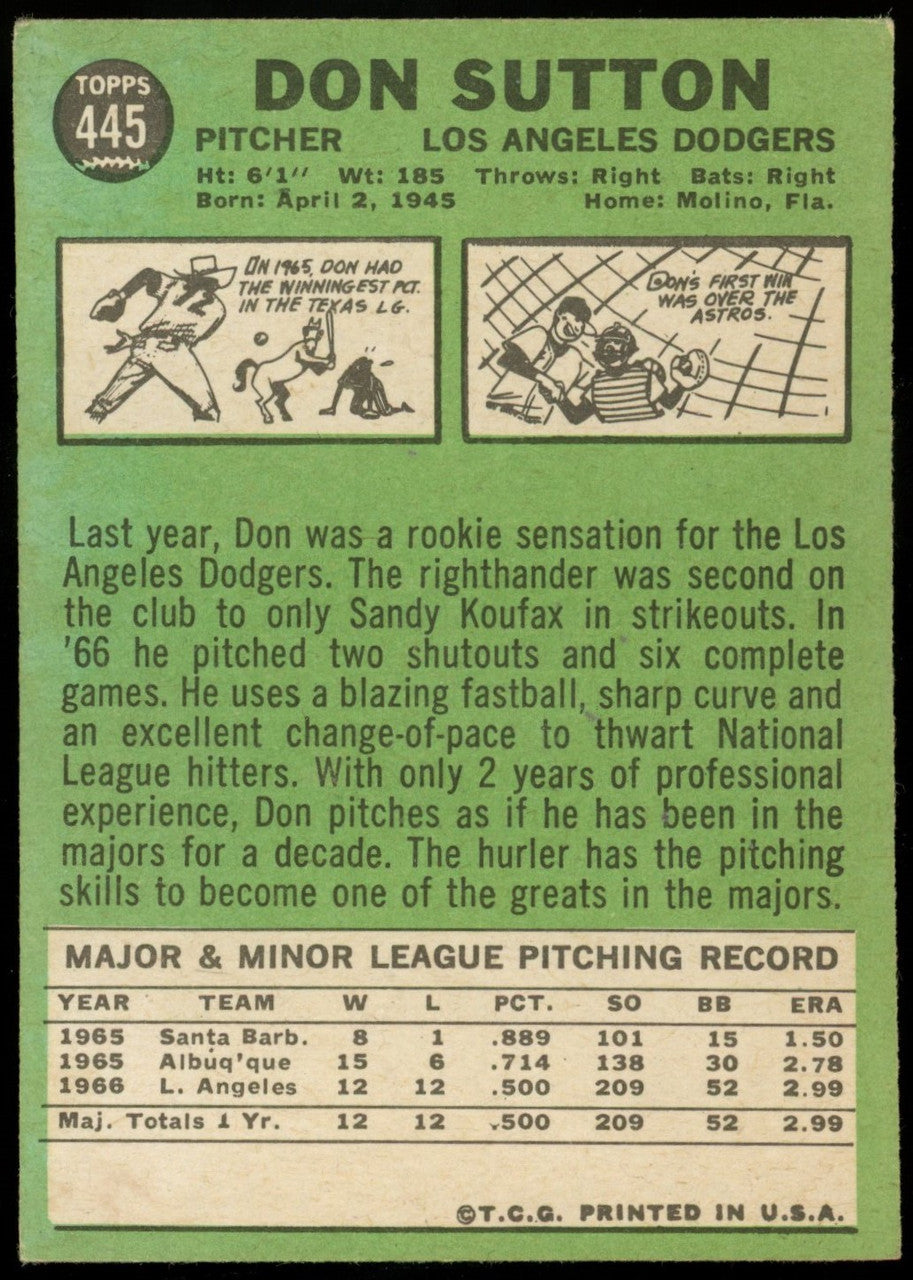 1967 Topps Don Sutton #445 VG-EX