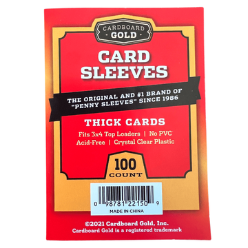 Cardboard Gold Thick Card Sleeves 100 Count