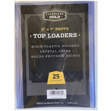 Cardboard Gold 5" x 7" Photo Top Loaders 25 Count