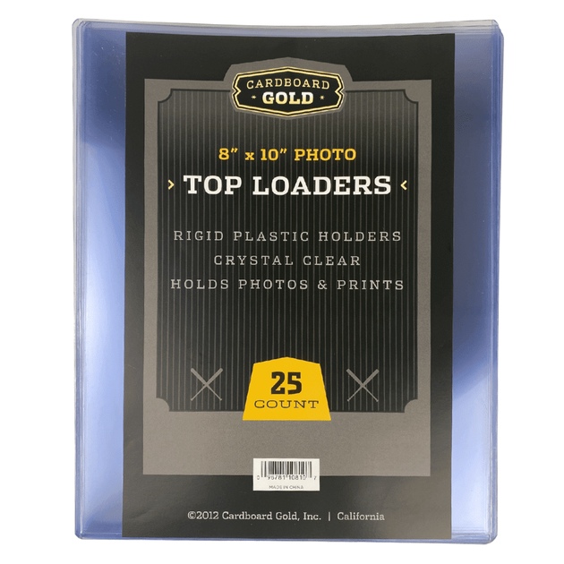Cardboard Gold 8" x 11" Photo Top Loaders 25 Count