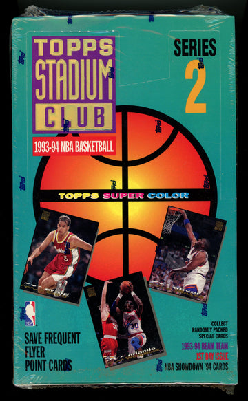 1993/94 Topps Stadium Club Series 2 Basketball Hobby Box Factory Sealed