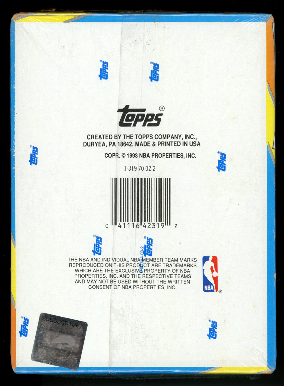1992/93 Topps Series 2 Basketball Wax Box Factory Sealed