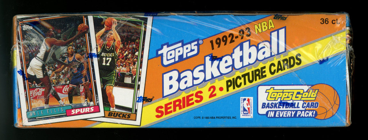 1992/93 Topps Series 2 Basketball Wax Box Factory Sealed