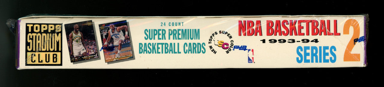 1993/94 Topps Stadium Club Series 2 Basketball Hobby Box Factory Sealed
