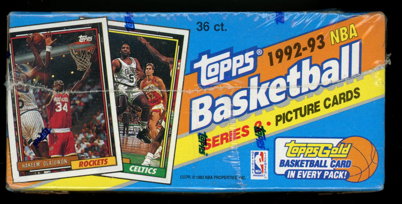 1992/93 Topps Series 2 Basketball Wax Box Factory Sealed