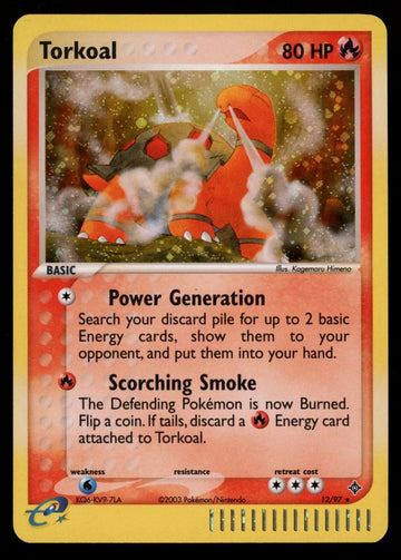 Pokemon Torkoal (EX Dragon) Holo #12/97