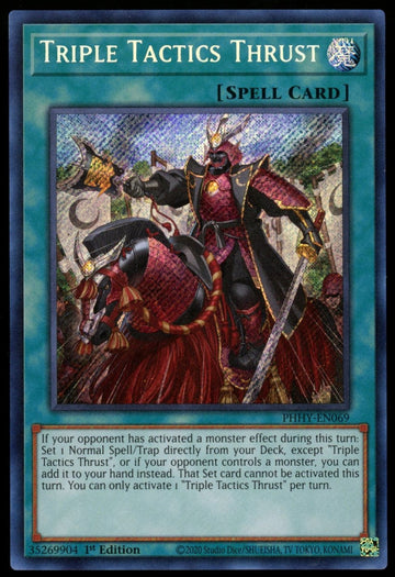 Yugioh Triple Tactics Thrust 1st Edition Secret Rare #PHHY-EN069