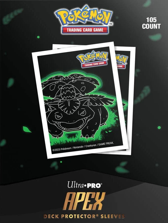 Ultra Pro: Pokemon Neon Kanto 105ct Apex Standard Sleeves - Venusaur