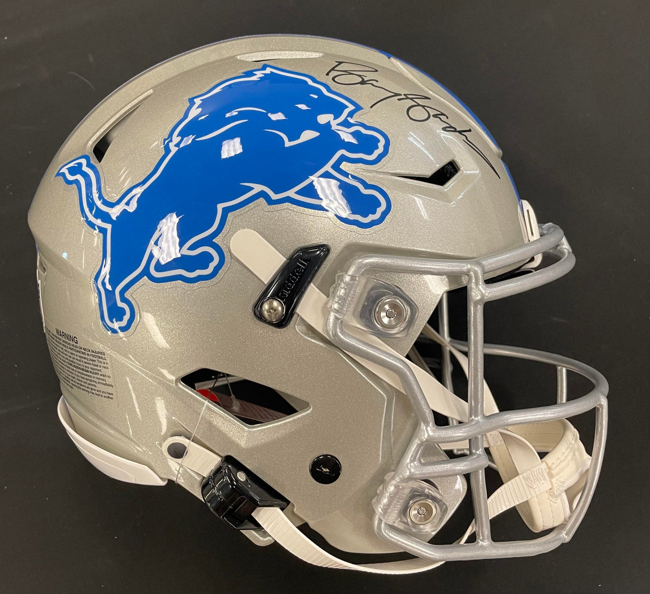 Barry Sanders Signed Autographed Authentic Speed Flex FS Helmet Schwartz
