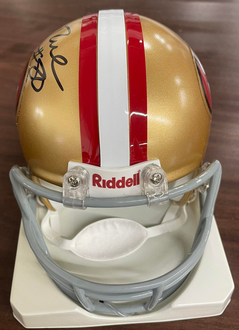Jerry Rice Signed Autographed 49ers Riddell Mini Helmet JSA