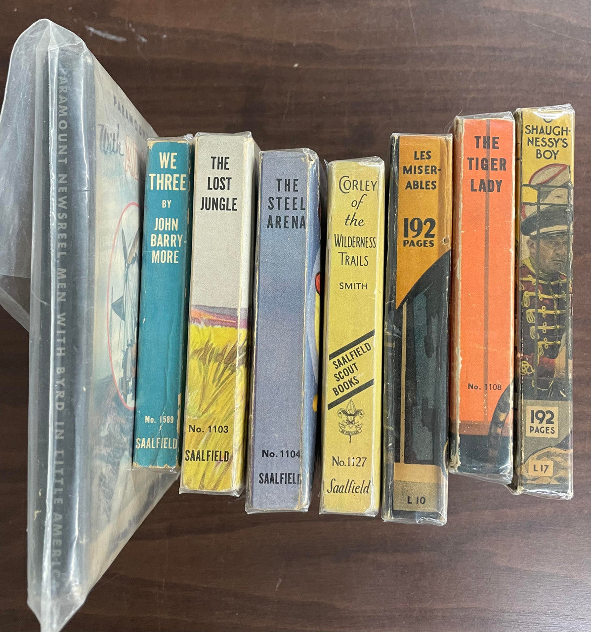 Vintage Big Little Book lot of 8 Tiger Lady Lost Jungle Steel Arena Miserables