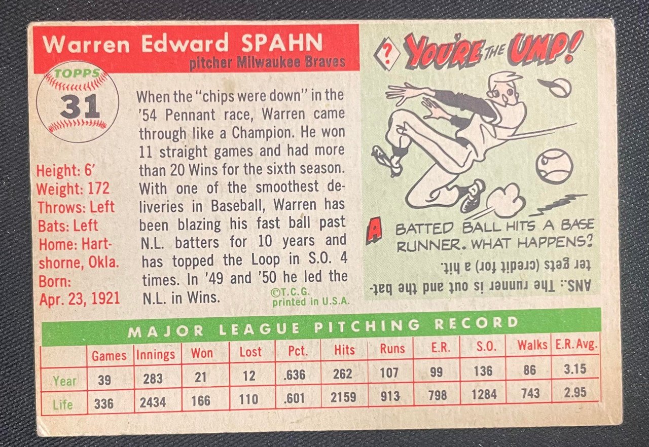 1955 Topps Baseball Near Complete Set 187/206 VG/EX-EX w/ 16 PSA Graded