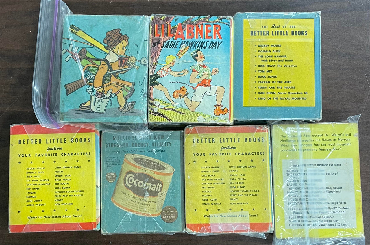 Vintage Big/Better Little Book lot of 7 Blonde and Dagwood Li'l Abner Skippy