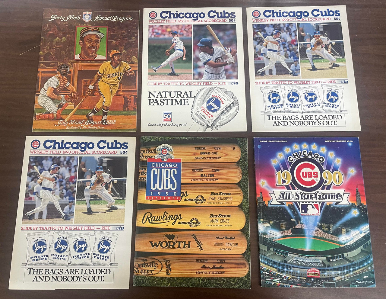 1980-2006 Chicago Cubs Program Lot of 18 w/ 1990 All Star Game