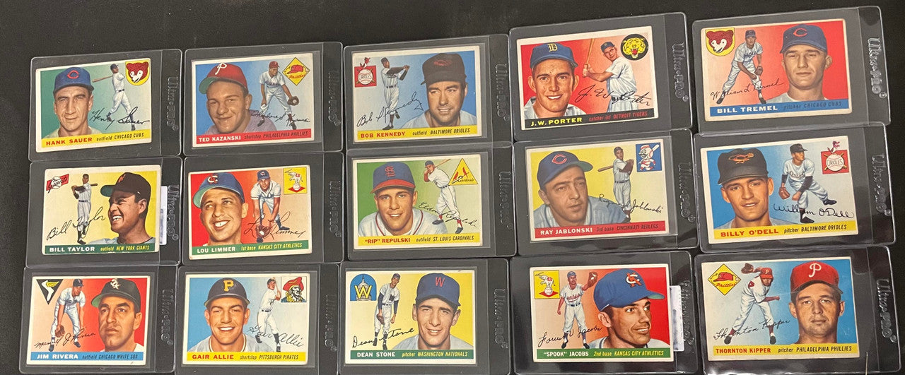 1955 Topps Baseball Partial Complete Set 149/206 VG-VG/EX