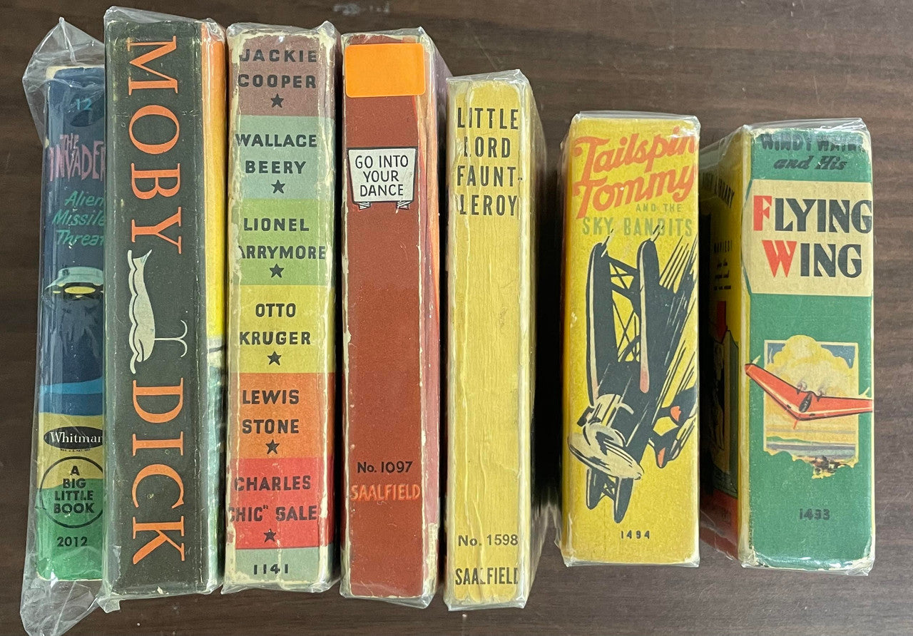 Vintage Big Little Book lot of 7 Flying Wing Tailspin Tommy Invaders Moby Dick