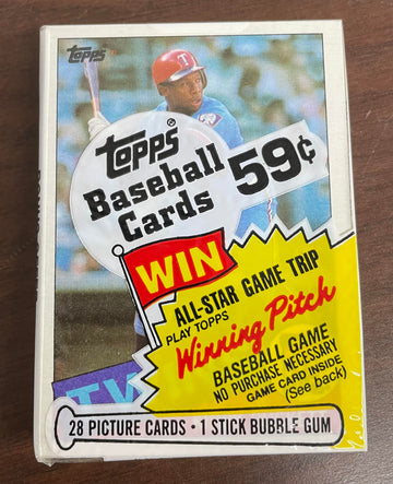1985 Topps Baseball Cello Pack Sealed w/ Kirby Puckett RC on Top