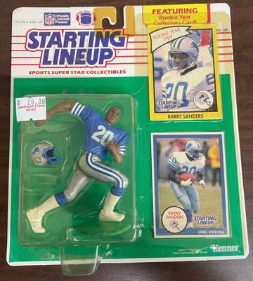 1990 Kenner Starting Lineup Barry Sanders Action Figure NIB