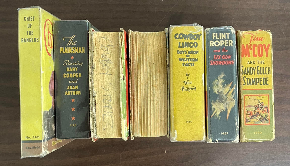Vintage Big Little Book Western Lot of 7 The Plainsmen Flint Roper Tim Mccoy