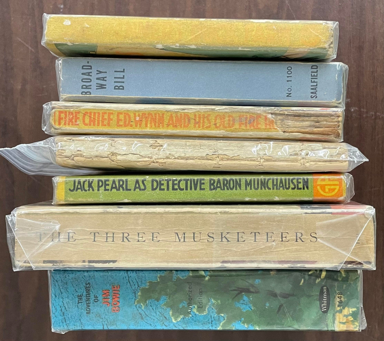 Vintage Big Little Book lot of 7 Jim Bowie Broadway Bill Three Musketeers