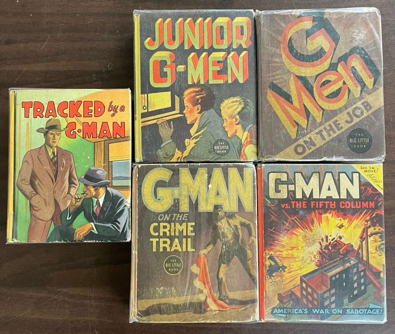 Vintage Big/Better Little Book lot of 5 G Man G Men Junior G Men
