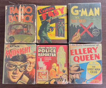 Vintage Big/Better Little Book lot of 6 G Man Captain Easy Radio Patrol
